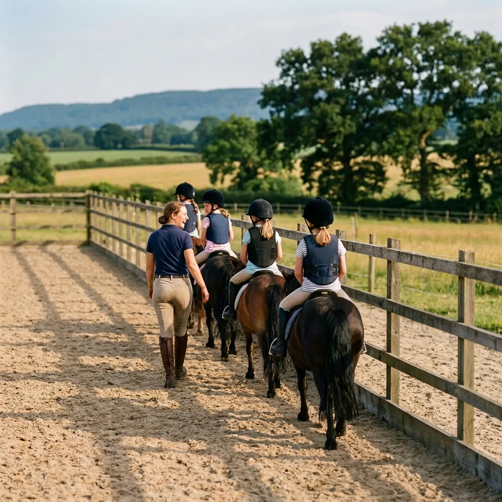 Cours de poney à L'Hôpital-le-Grand, Loire